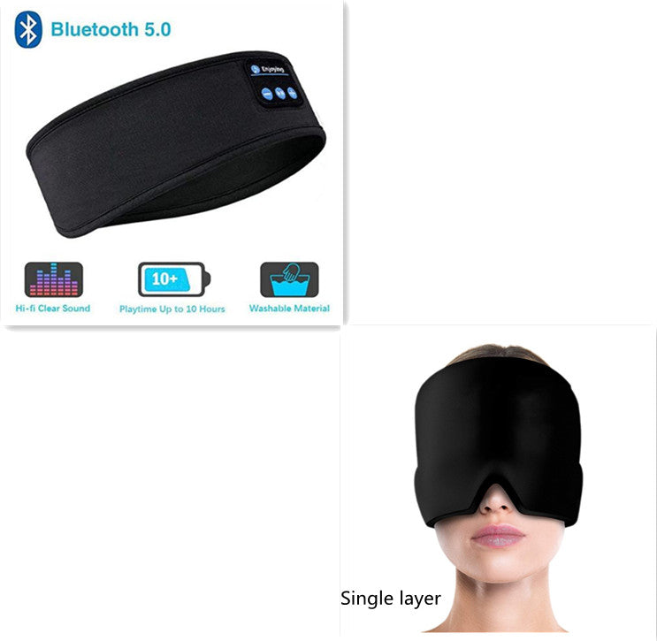 Wireless Bluetooth Sleeping Headphones Headband: Comfortable Music Earphones & Eye Mask for Side Sleepers