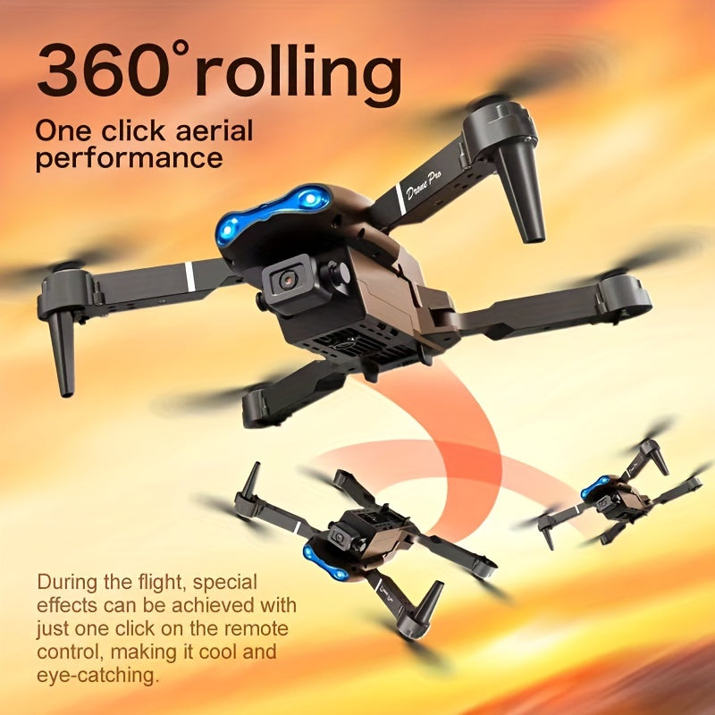 E99 Drone With Camera, Foldable RC Quadcopter Drone,Remote Control Drone Toys For Beginners Men's Gifts,Indoor And Outdoor Affordable UAV,Christmas Halloween Thanksgiving Gift.