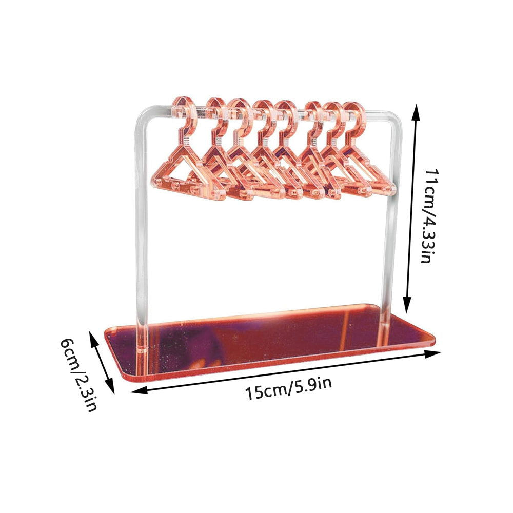Acrylic Earring Hanging Display Rack Stand with Mini Coat Hangers - https://sammyskfootball.com
