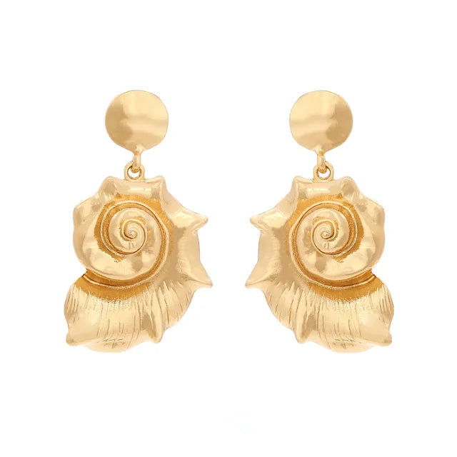 Alloy conch pendant earrings conch pendant earrings for women - https://sammyskfootball.com