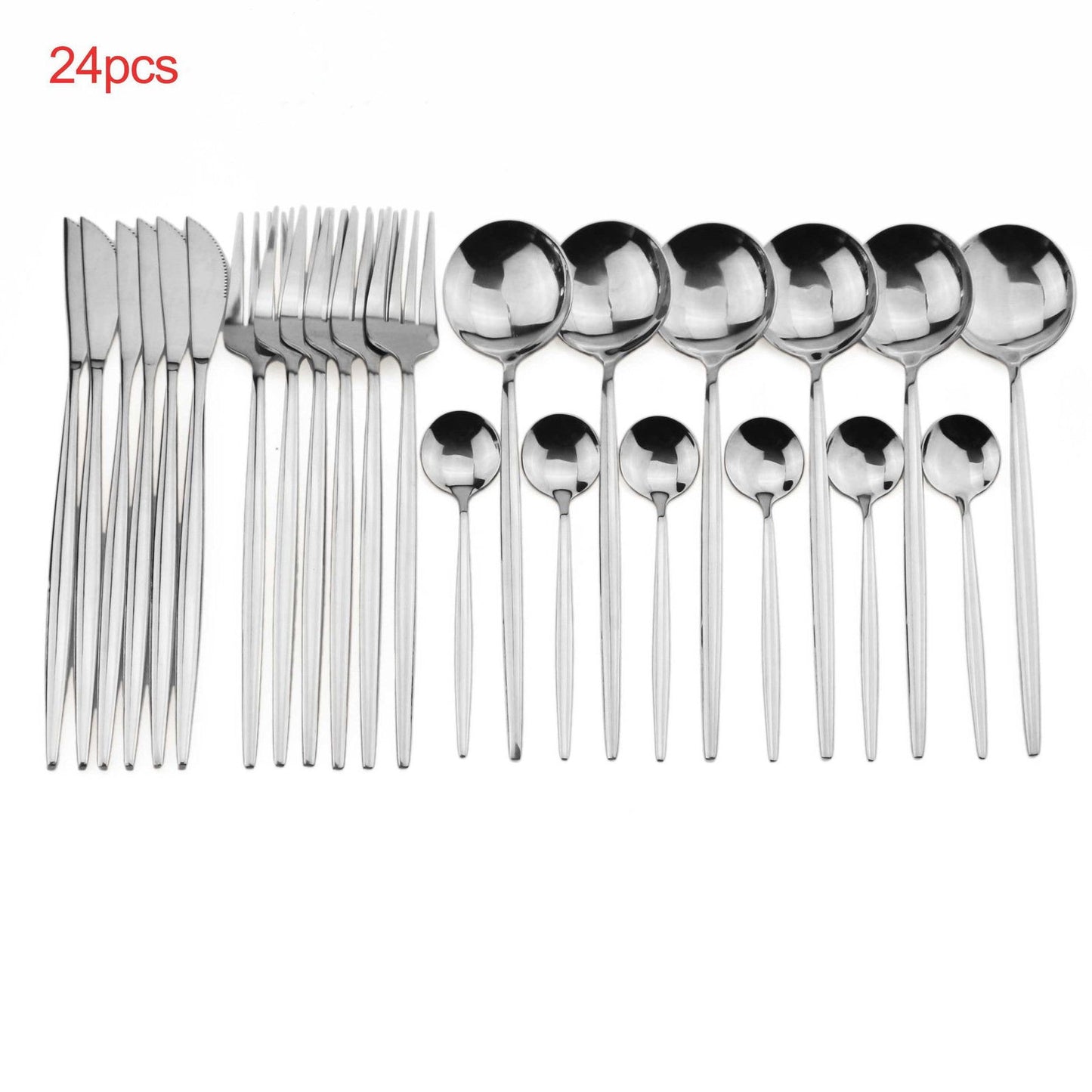Luxury Cutlery Set 24 Pcs for Wedding Party Birthday Housewarming Event - https://sammyskfootball.com