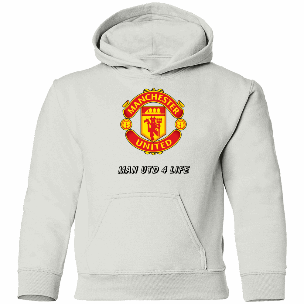 Manchester United Football Fans Die Hard Man Utd 4 Life Youth Hoodie - https://sammyskfootball.com