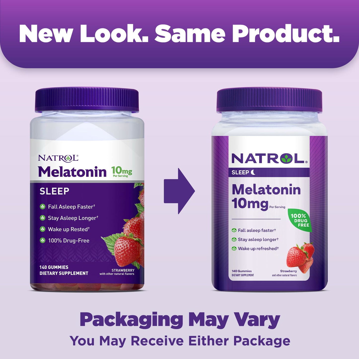 Melatonin Gummies Natrol 10mg (140 Count) - Dietary Supplement for Sleep Support in Adults - Promotes Restful Sleep & Relaxation - Long-Lasting, 70-Day Supply - Strawberry Flavor - https://sammyskfootball.com