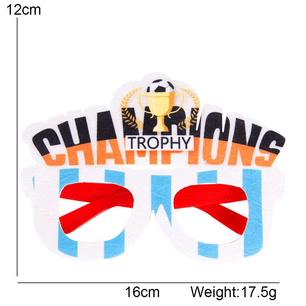 Qatar World Cup Glasses Decorative Photo Props - https://sammyskfootball.com