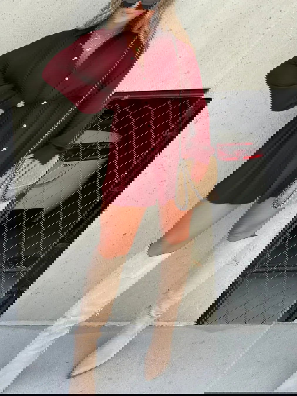 Women's Long Sleeve Jumpsuit With Button Fashion Shirt Dress - https://sammyskfootball.com