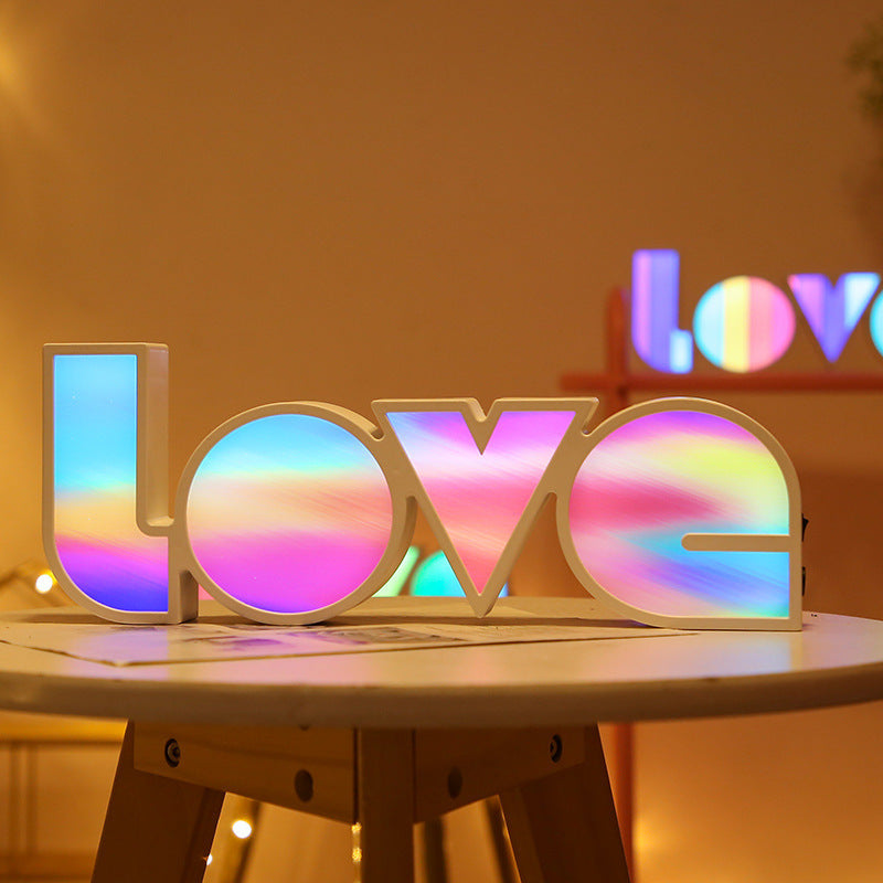 Valentine's Day Decor: LED LOVE Light | Unique Gift for Girlfriend, Birthday & Wedding Celebrations Seven Minerals