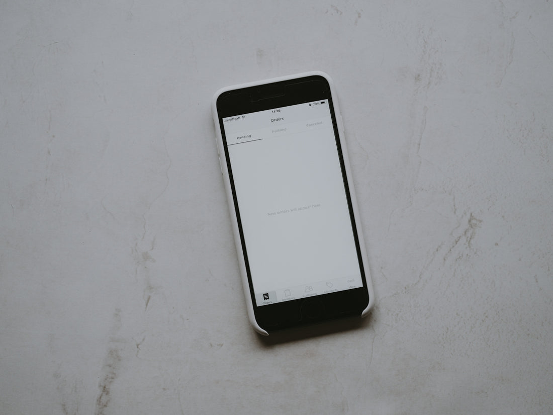 turned-on space gray iPhone 6
