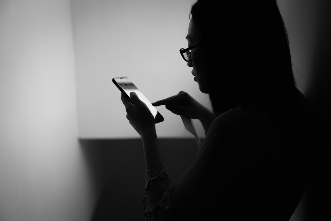 woman using smartphone