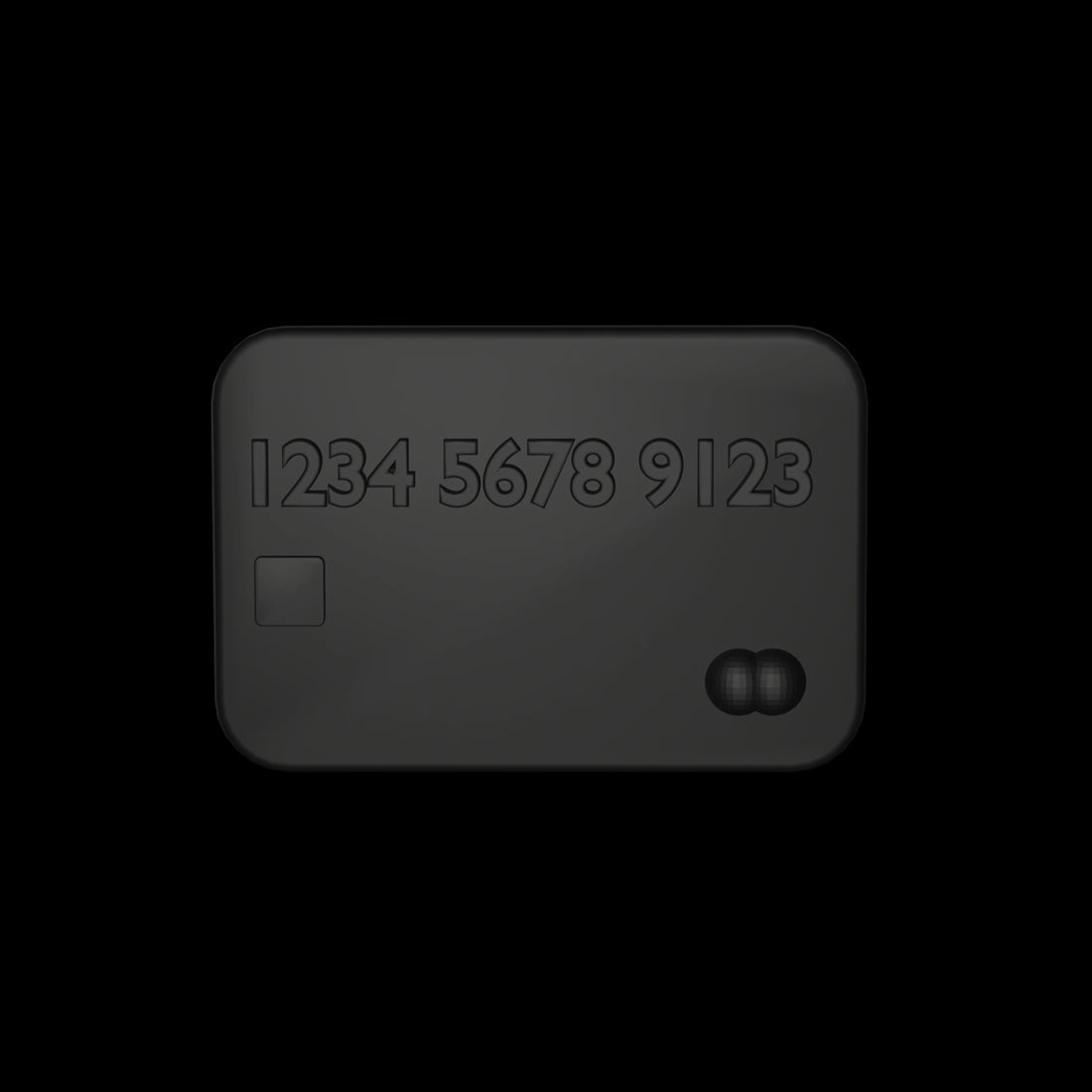 A black and white photo of a credit card
