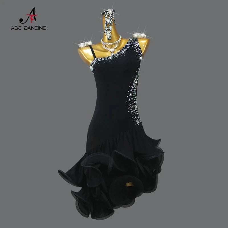 Latin Dance Suit Line Wear Tops Women Female Clothing Competition Dress Ball Girls Skirts Samba Practice Prom Costume Customized https://sammyskfootball.com