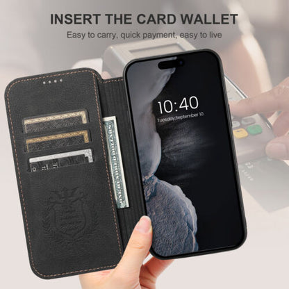 iPhone 15 16 Pro Max 14 13 Magnetic Safe Leather Wallet Flip Stand Mobile Case