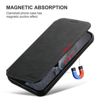 iPhone 15 16 Pro Max 14 13 Magnetic Safe Leather Wallet Flip Stand Mobile Case