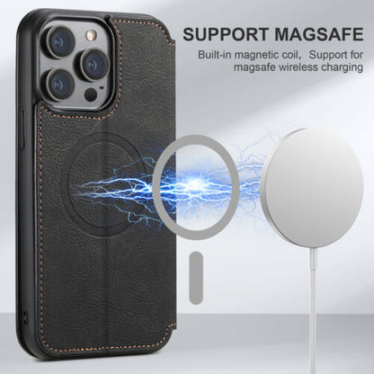 iPhone 15 16 Pro Max 14 13 Magnetic Safe Leather Wallet Flip Stand Mobile Case