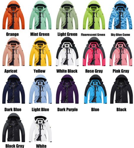 Women's Waterproof Ski Snow Jacket Winter Warm Fleece Lined Mountain Hiking Coat