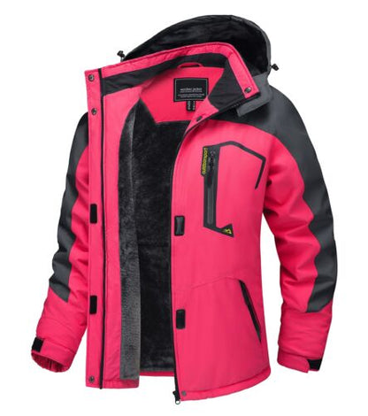 Women's Waterproof Ski Snow Jacket Winter Warm Fleece Lined Mountain Hiking Coat