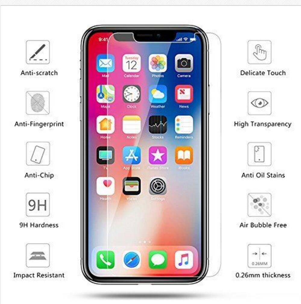 Tempered Glass Screen Protector Compatible with Apple, For Iphone12 11 Xs Max 7 8 6 