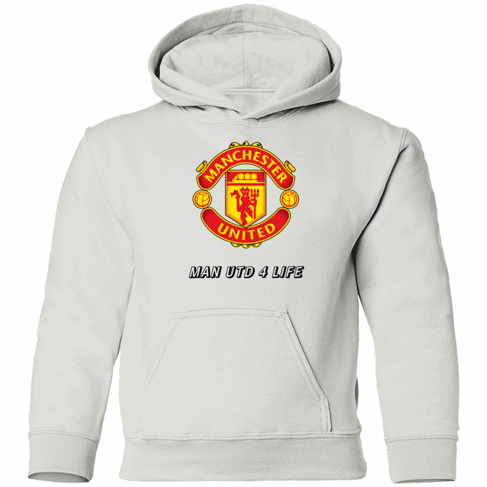 Manchester United Football Fans Die Hard Man Utd 4 Life Youth Hoodie