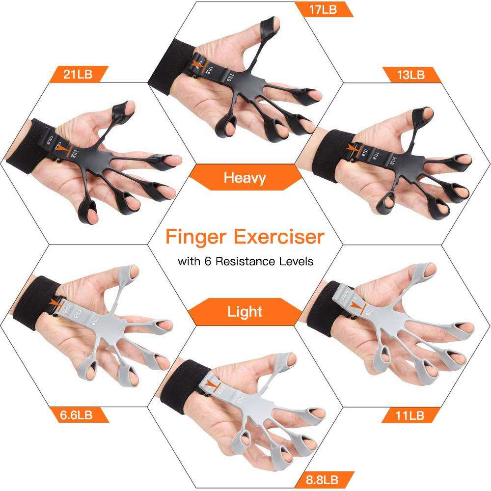 Silicone Finger Gripper Training Device Hand Yoga Resistance Band