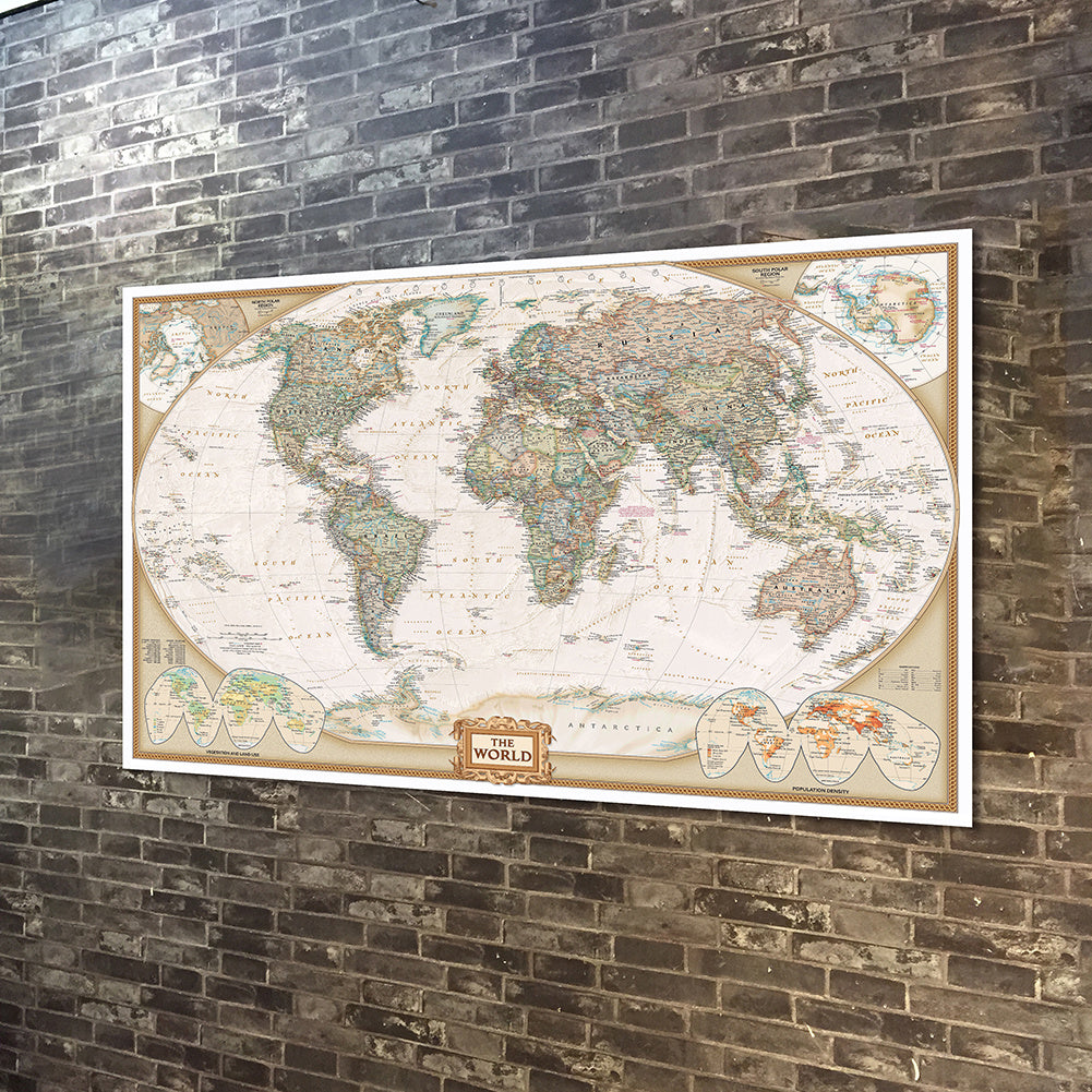 Vintage World Map Canvas Painting Vintage Wall Art Poster https://sammyskfootball.com