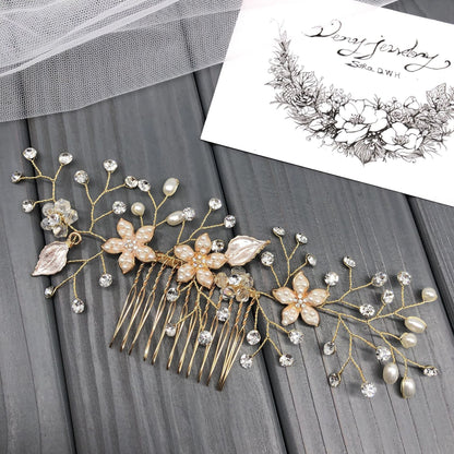Bridal Hair Accessories Crystal Headdress – Floral Bridal Hair Comb, Vintage Wedding Hairpiece, Bride Hair Clip, Wedding Headpiece, Boho Hair Vine https://sammyskfootball.com
