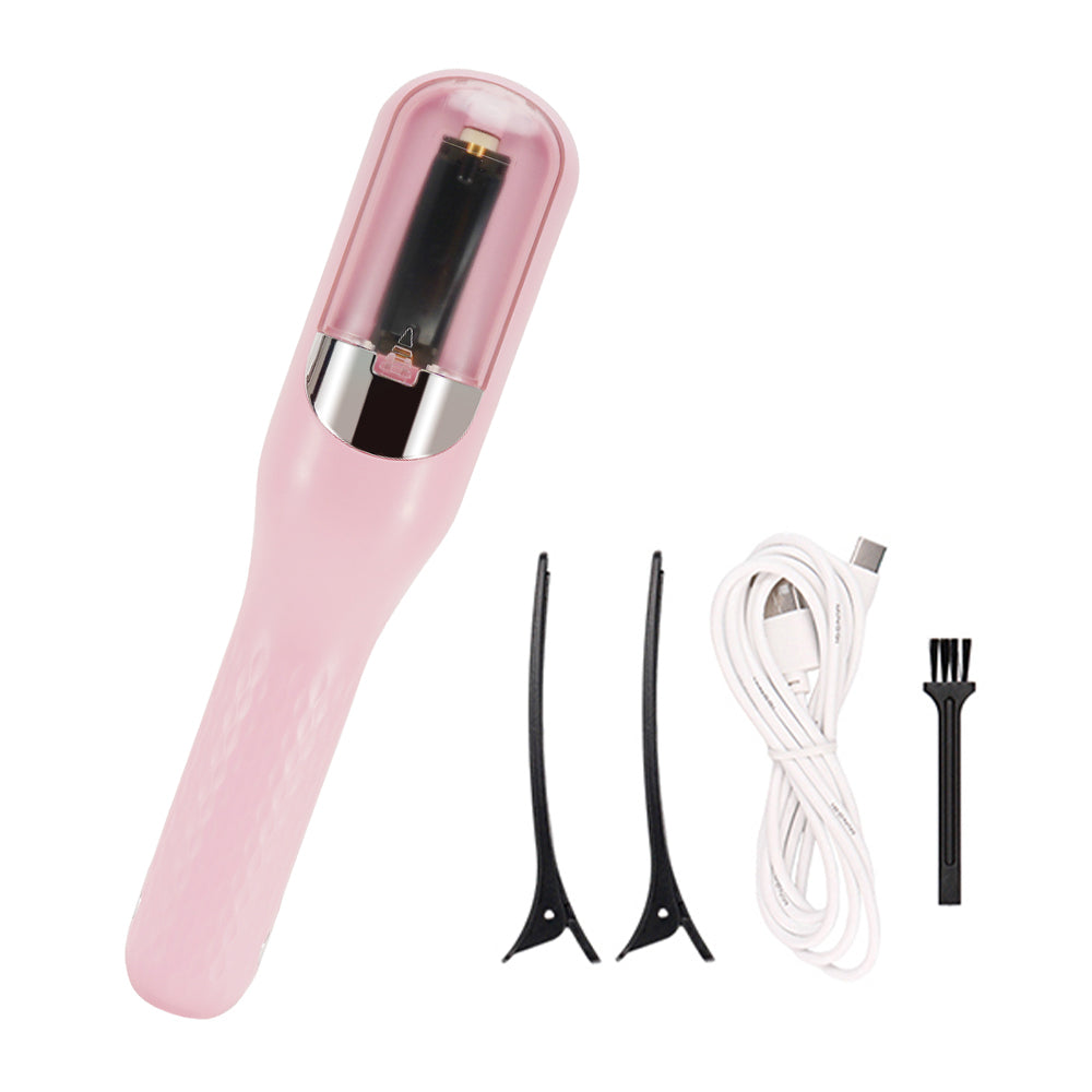 Automatic Hair Split End Trimmer for Damage Hair Repair Pink Color