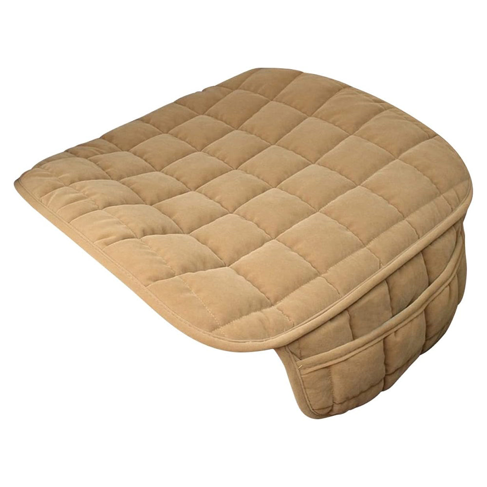 Auto Front Seat Winter-Proof Cover for Comfort and Protection Beige Color 
