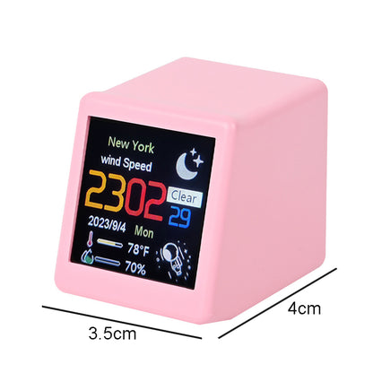 Smart Wi-Fi Enabled Desktop Digital Weather Clock - Type C Plugged-in