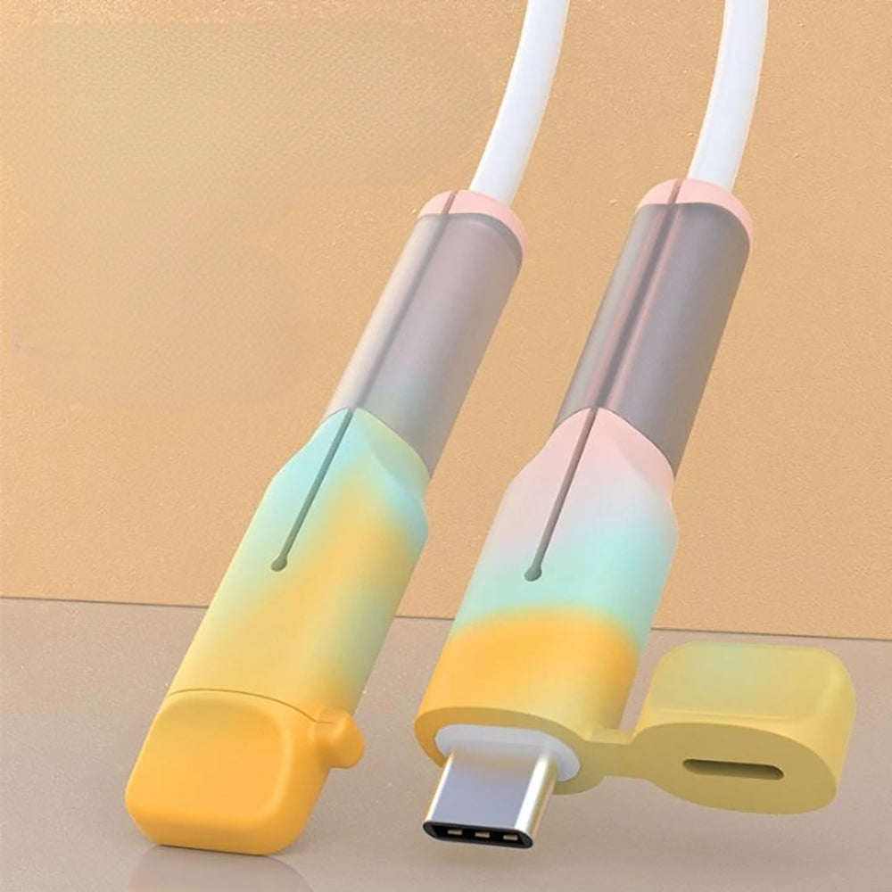 Silicone Anti-break Charging Cable Protective Cover With Dust Cap_1