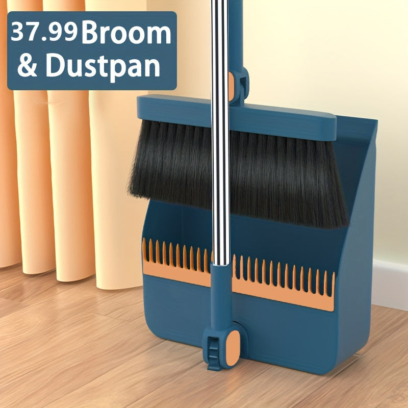 temu.com Multi-Surface Rotatable Broom and Dustpan Set