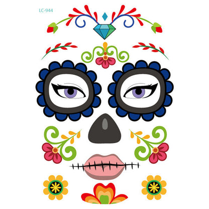 Halloween Face Tattoo Sticker – Temporary Transfer Tattoo | Scary Animal Design | Water Film Paper | Costume Makeup Accessory https://sammyskfootball.com