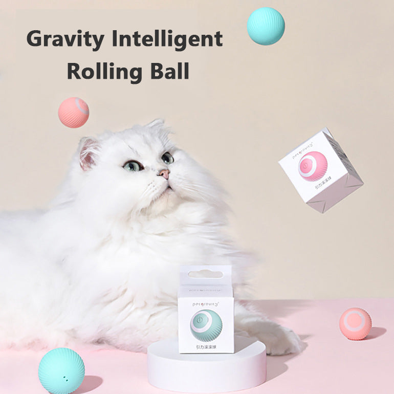 Cat Smart Automatic Rolling Ball Gravity Intelligent Pet Toy from https://sammyskfootball.com/ - Interactive toy for cats that automatically rolls and changes direction, providing hours of entertainment. Helps stimulate your cat's natural instincts and keeps them engaged.