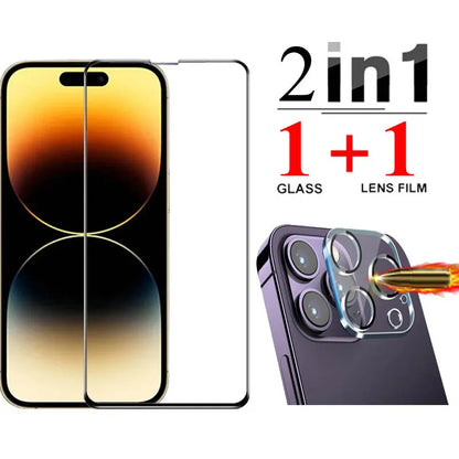 Tempered Glass Screen Protector for iphone 15 16 iPhone 14 pro Protector iphone 13 12 Pro max Camera protectors iphone 16 pro Glass Film iphone 15 pro glass protector For apple iphone 14 pro max accessories - https://sammyskfootball.com