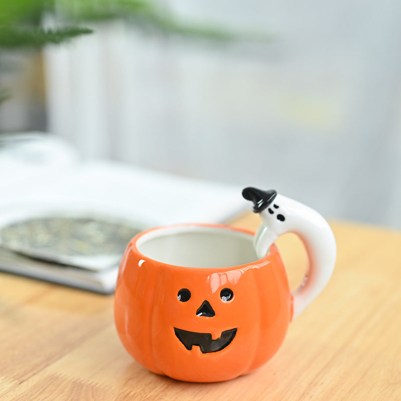Cute Halloween Mugs – Halloween Pumpkin Mug, Spooky Season Coffee Cup, Witch & Bats Ceramic Mug, Fall Mug Decor https://sammyskfootball.com