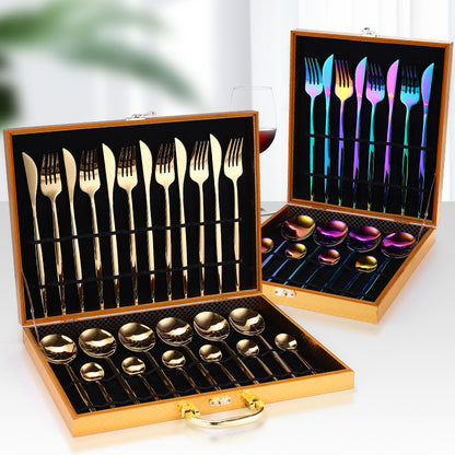 Luxury Cutlery Set 24 Pcs for Wedding Party Birthday Housewarming Event