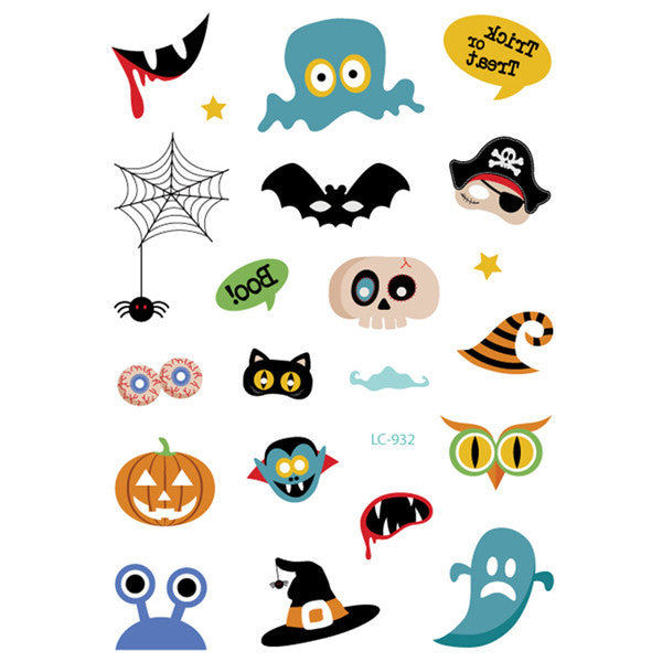 Halloween Face Tattoo Sticker – Temporary Transfer Tattoo | Scary Animal Design | Water Film Paper | Costume Makeup Accessory https://sammyskfootball.com