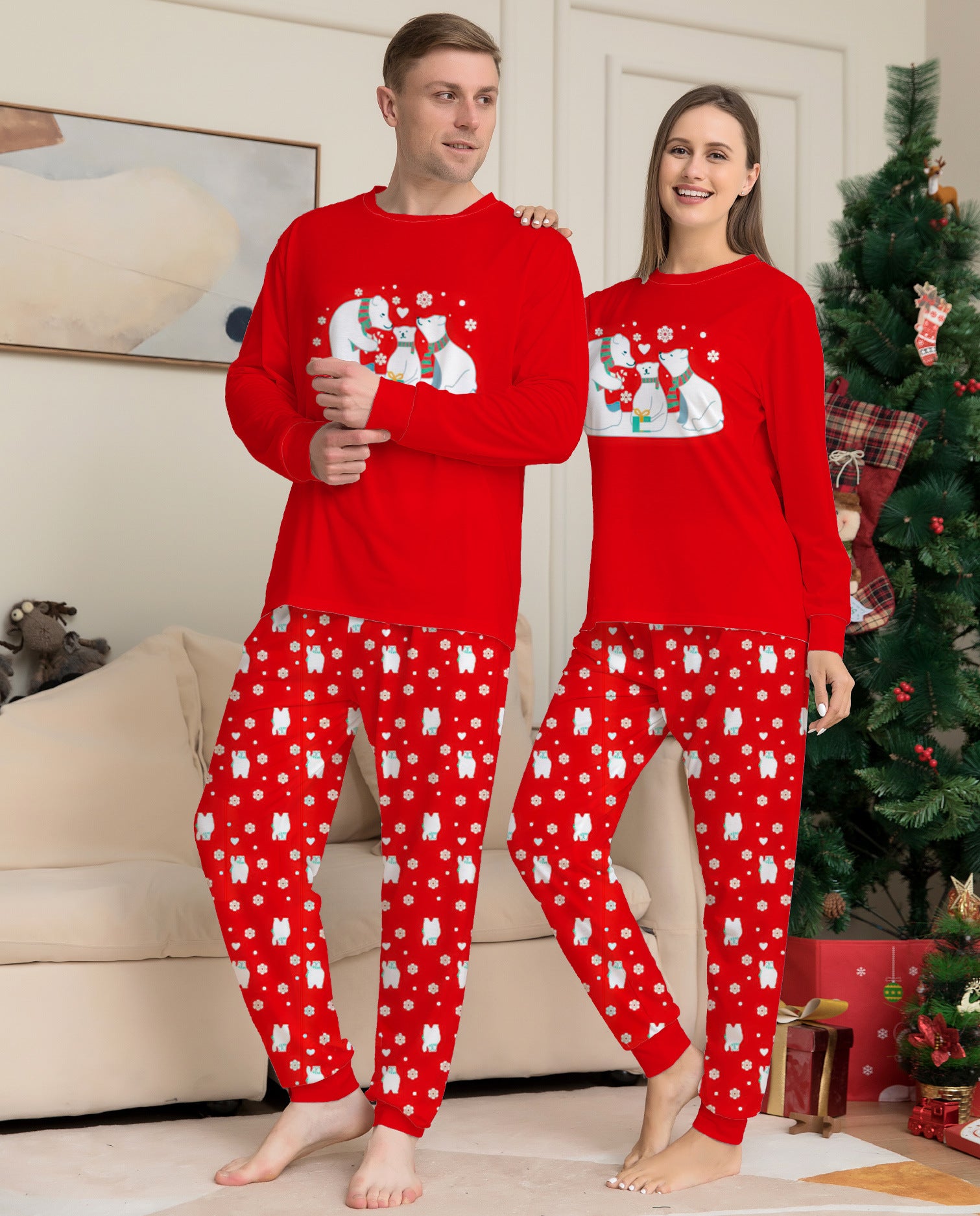 Christmas Family Pajamas Matching Outfit Sets Christmas Sleepwear Parent-Child Pjs For Christmas Holiday Xmas Party - https://sammyskfootball.com