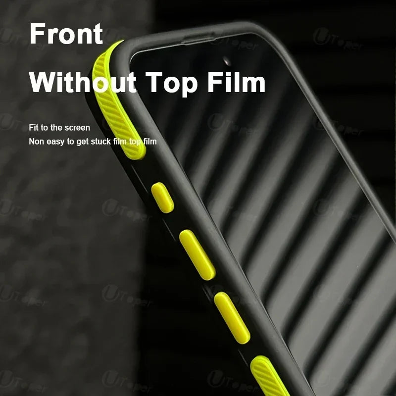 Phone Case For iPhone 16 15 14 Plus 13 12 11 Pro Max Bicolor Matte Frosted Magnetic Translucent Shockproof Bumper Hard Cover - https://sammyskfootball.com