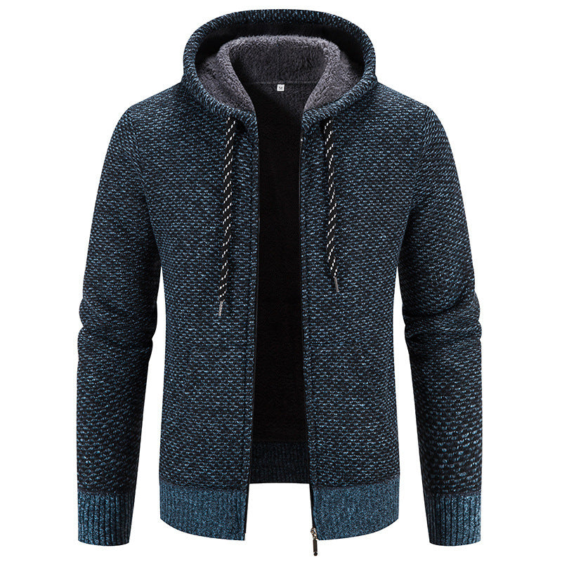 Warm Plush Zippered Winter Coat: Casual Hooded Comfortable & Stylish - https://sammyskfootball.com