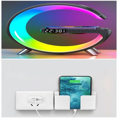 Intelligent G-Shaped LED Lamp: Bluetooth Speaker, Wireless Charger, Atmosphere Lamp - Bedroom Home Decor Essential https://sammyskfootball.com