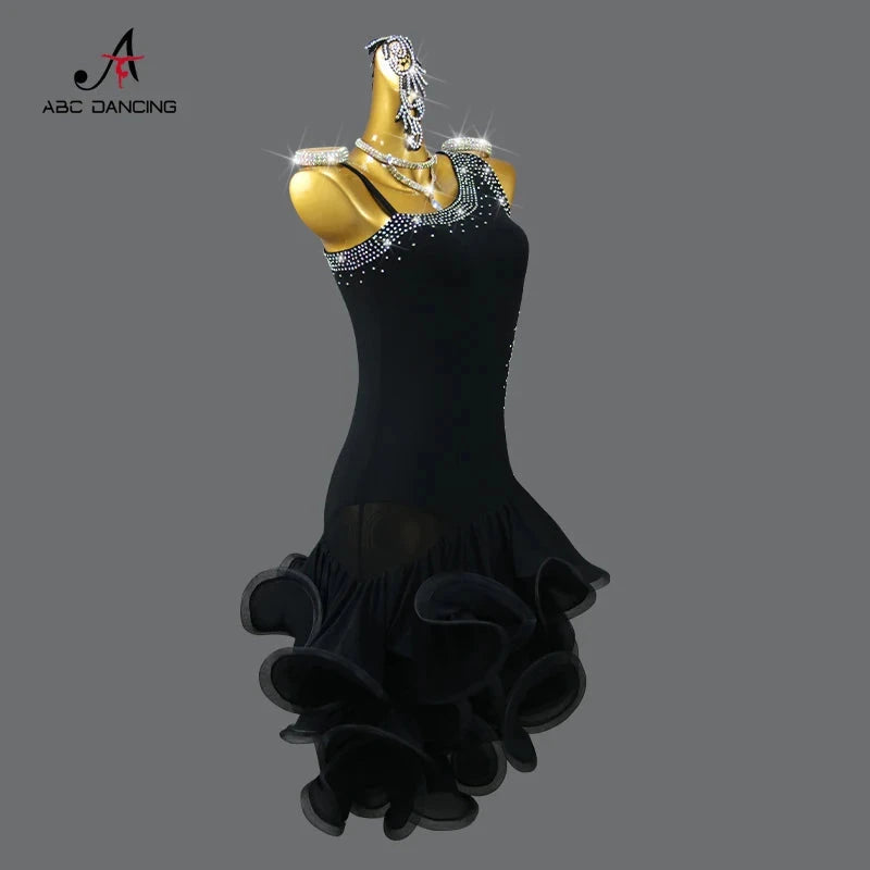 Latin Dance Suit Line Wear Tops Women Female Clothing Competition Dress Ball Girls Skirts Samba Practice Prom Costume Customized https://sammyskfootball.com