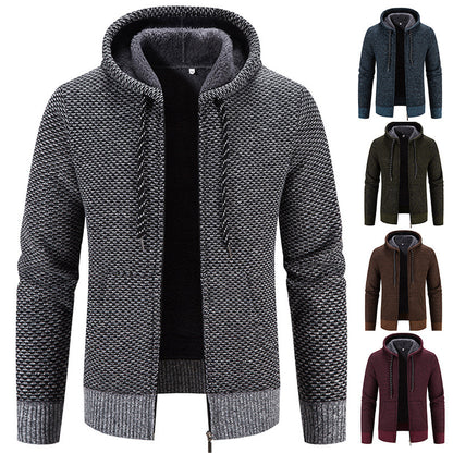 Warm Plush Zippered Winter Coat: Casual Hooded Comfortable & Stylish - https://sammyskfootball.com