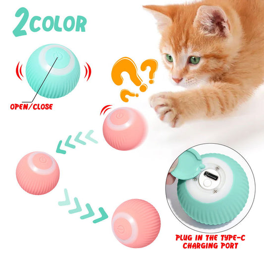 Cat Smart Automatic Rolling Ball Gravity Intelligent Pet Toy - https://sammyskfootball.com