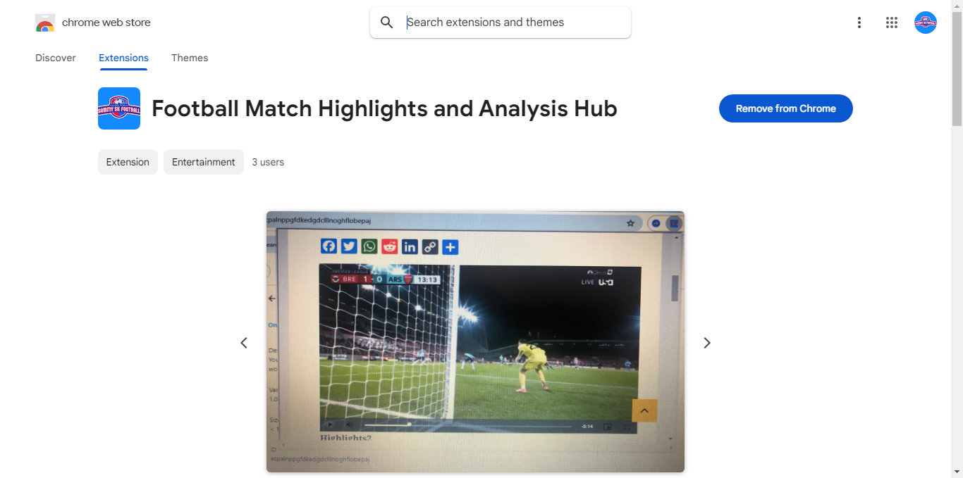 Football Match Highlights and Analysis Hub Chrome Extension