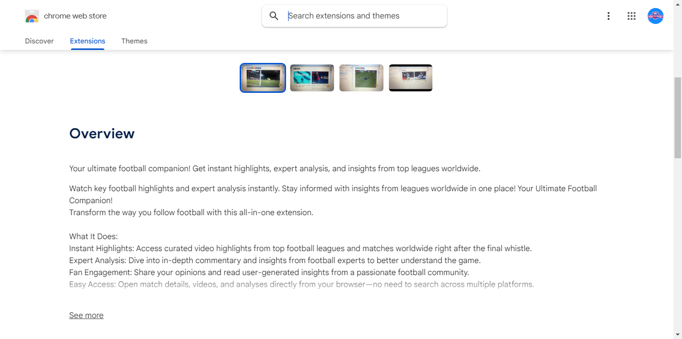 Football Match Highlights and Analysis Hub Chrome Extension