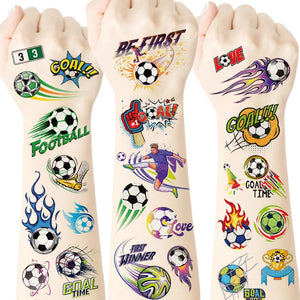 Glitter Soccer Temporary Tattoos for Sports Football Fan Parties