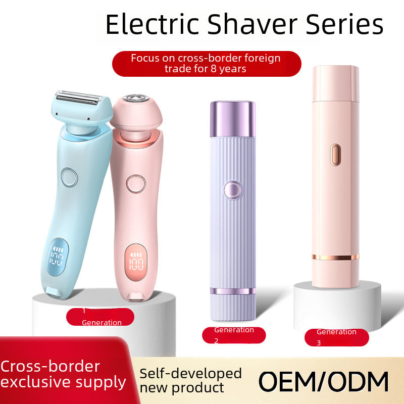 Women's Double-Head Electric Shaver: Pubic Hair Trimmer, Body Hair Removal