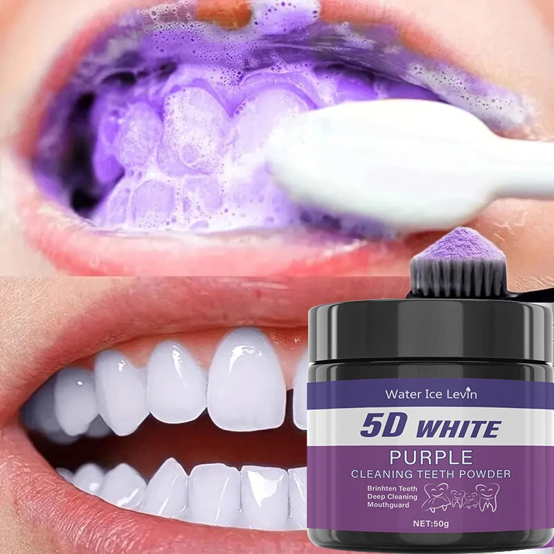 Purple Teeth Cleaning Powder - No Sulfuric Acid, Deep Cleansing and Polishing, Whitens Teeth Within 5 Days, Portable Daily Use and Travel https://sammyskfootball.com