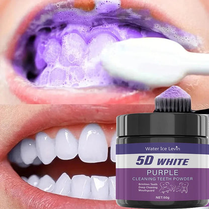 Purple Teeth Cleaning Powder - No Sulfuric Acid, Deep Cleansing and Polishing, Whitens Teeth Within 5 Days, Portable Daily Use and Travel https://sammyskfootball.com