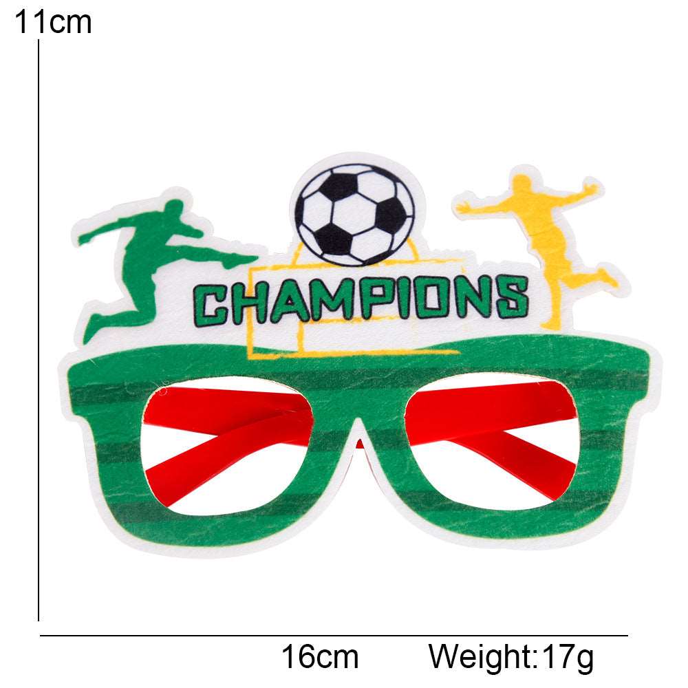 Qatar World Cup Glasses Decorative Photo Props - https://sammyskfootball.com