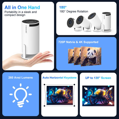 Magcubic Projector HY300 Pro 4K Wifi6 Android 11 Dual 260ANSI Allwinner H713 BT5.0 1080P 1280*720P Home Cinema Outdoor Projetor